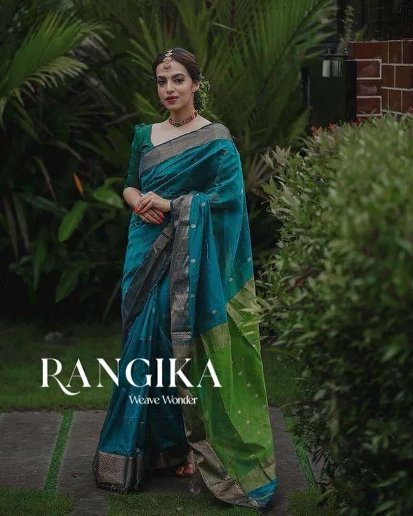Rama_Color_Premium_Cotton_Silk_Saree_With_Classy_Blouse_and_tassels