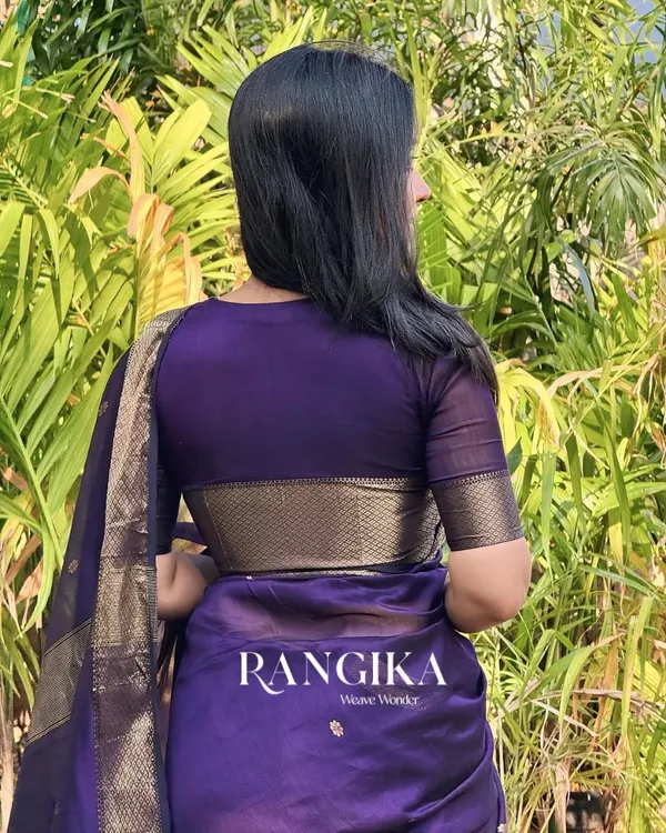 Purple_Premium_Cotton_Silk_Saree_With_Classy_Blouse_and_tassels