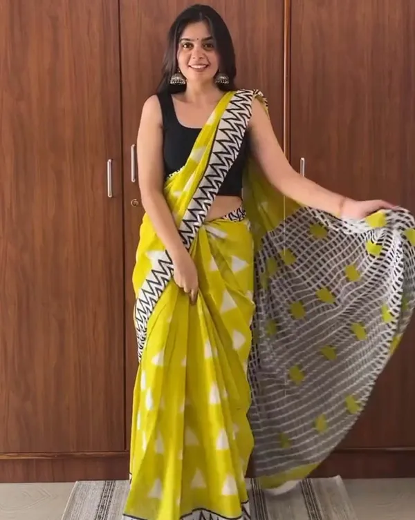 Sunset_Noir_-_Lemon_Yellow_Linen_Saree_with_Black_Blouse