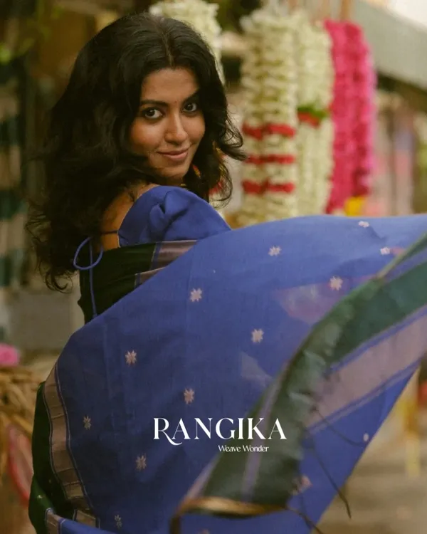 Green_And_Blue_Premium_Cotton_Silk_Saree_With_Classy_Blouse_and_tassels
