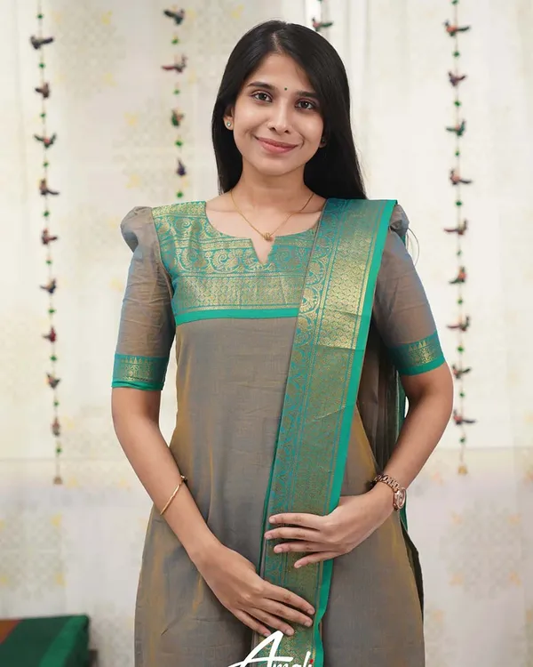 Grey_Cotton_Salwar_With_Dupatta_For_Women