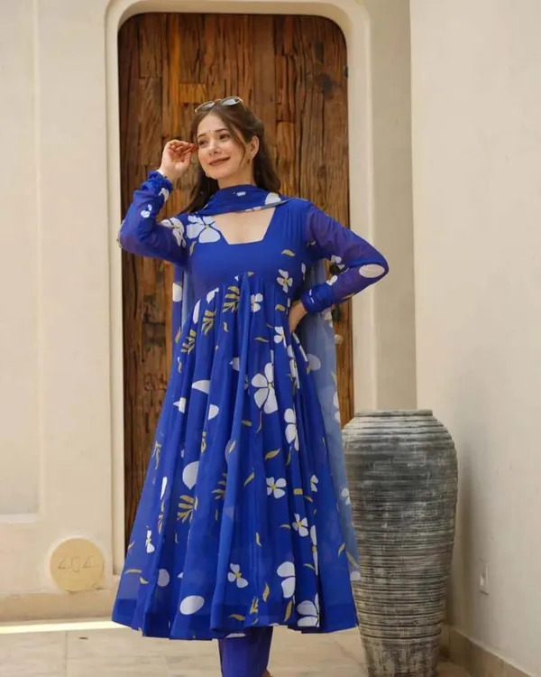 Navy_Blue_Pure_Georgette_One_Piece_Gown_Fully_Stitched_-_Gown_Ready_To_Wear_For_Women