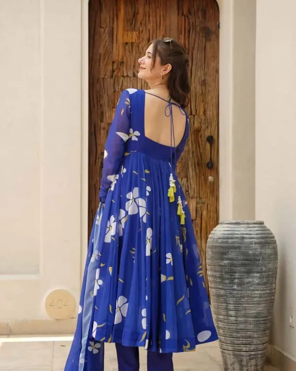 Navy_Blue_Pure_Georgette_One_Piece_Gown_Fully_Stitched_-_Gown_Ready_To_Wear_For_Women