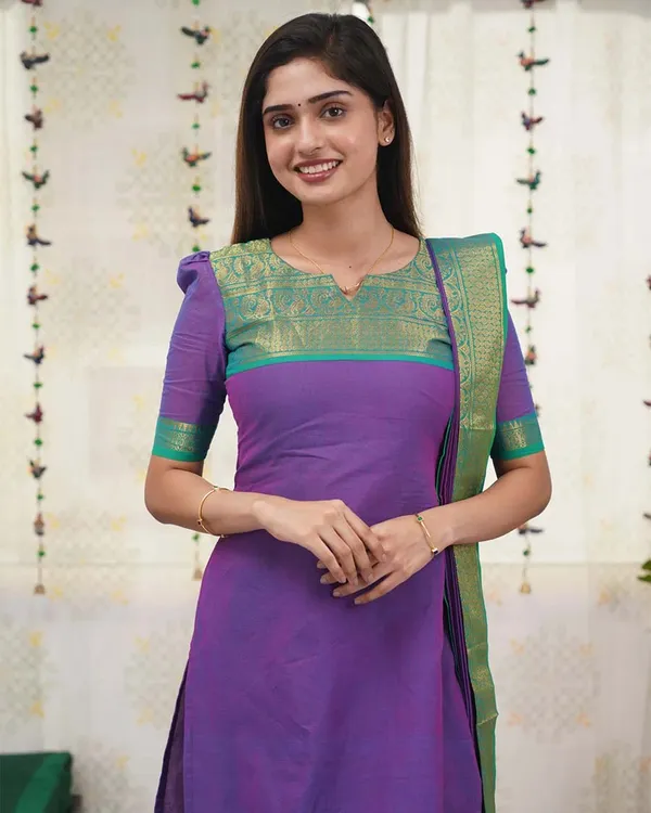 Purple_Cotton_Salwar_With_Dupatta_For_Women
