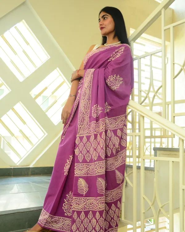 Purple_Color_1_Minute_Ready_To_Wear_Mulmul_Cotton_Digital_Printed_Saree_With_Pocket