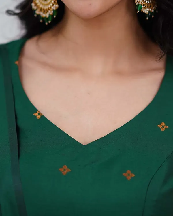 Green_Silk_Salwar_With_Duppata__Bottom_For_Women