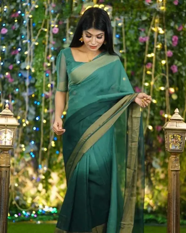 Green_Color_1-Minute_Ready_To_Wear_Georgette_Saree_With_Blouse_Piece