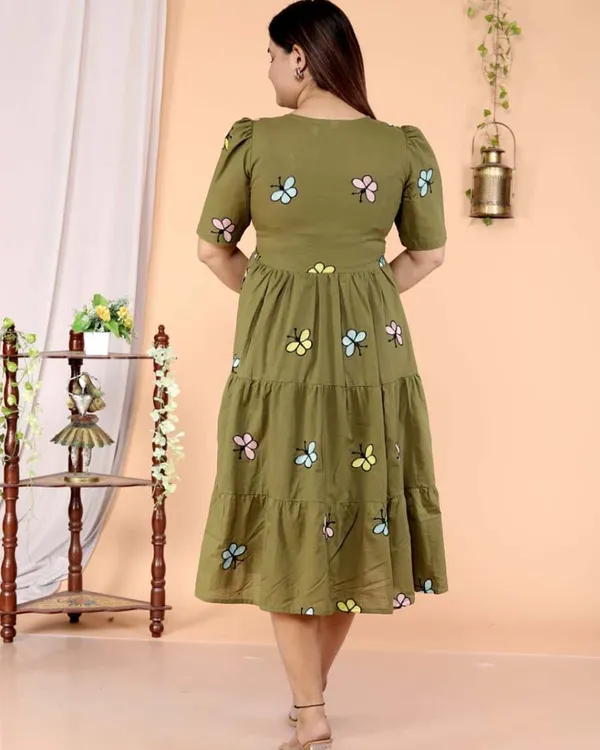 Green_Pure_Cotton_One_Piece_Dress_Fully_Stitched_-_Butterfly_Design_Ready_To_Wear_For_Women