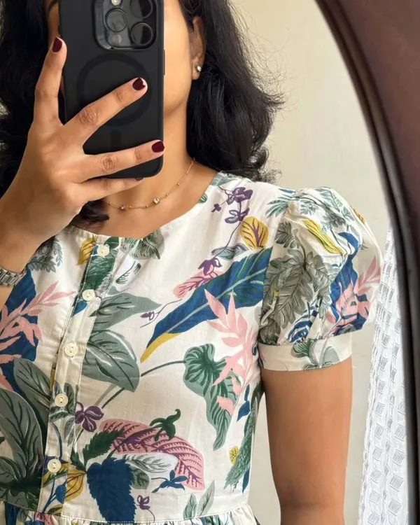 Multipure_Cotton_One_Piece_Dress_Fully_Stitched_-_Floral_Print_Design_Ready_To_Wear_For_Women_For_Women