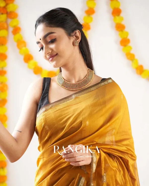 Yellow_Color_Premium_Cotton_Silk_Saree_With_Classy_Blouse_and_tassels