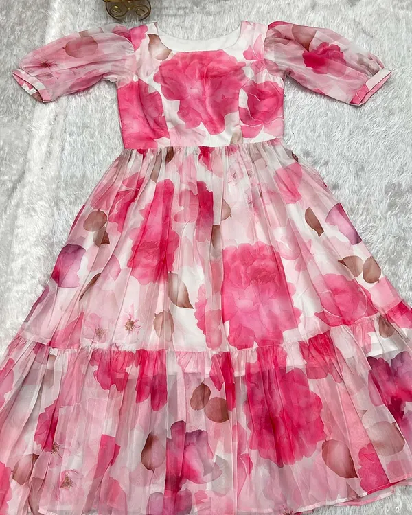 Pink_Georgette_One_Piece_Dress_Fully_Stitched_-_Pink_Floral_Ready_To_Wear_For_Women