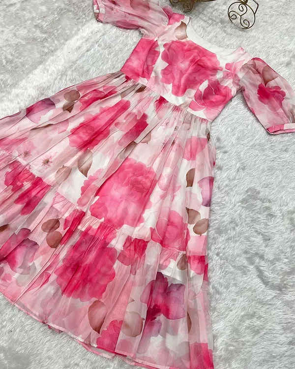 Pink_Georgette_One_Piece_Dress_Fully_Stitched_-_Pink_Floral_Ready_To_Wear_For_Women