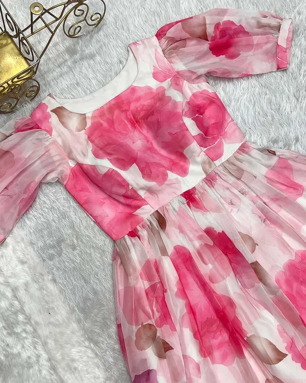 Pink_Georgette_One_Piece_Dress_Fully_Stitched_-_Pink_Floral_Ready_To_Wear_For_Women
