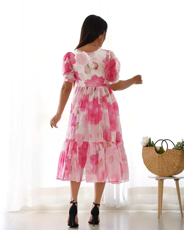 Pink_Georgette_One_Piece_Dress_Fully_Stitched_-_Pink_Floral_Ready_To_Wear_For_Women