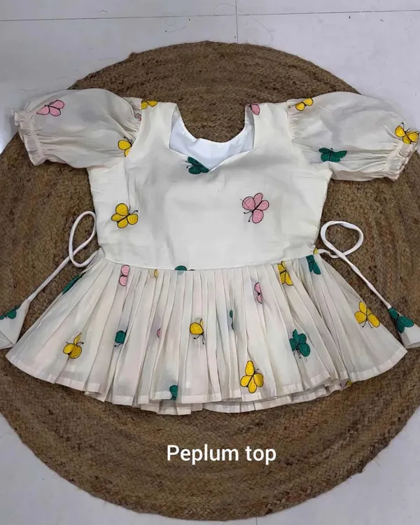 White_Cotton_One_Piece_Dress_Fully_Stitched_-_Butterfly_Ready_To_Wear_For_Women