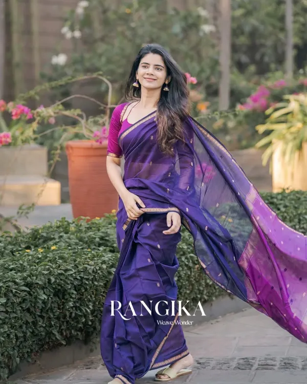 Purple_Premium_Cotton_Silk_Saree_With_Classy_Blouse_and_tassels