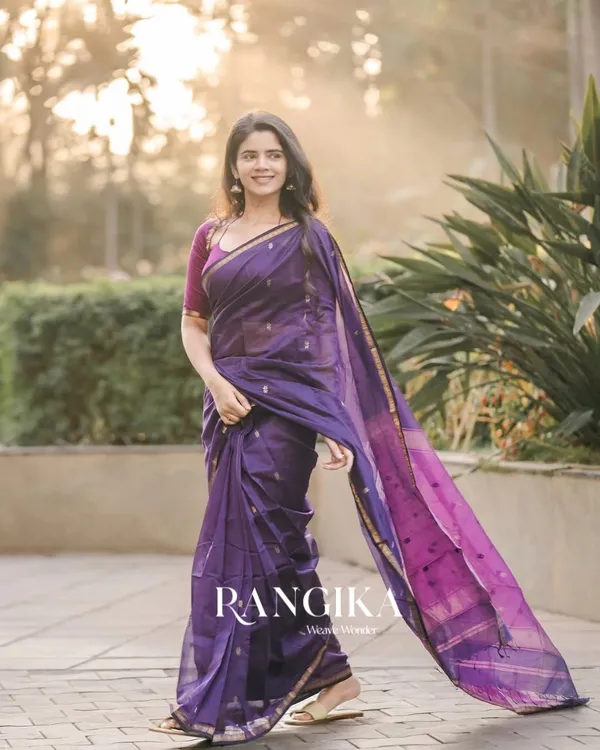 Purple_Premium_Cotton_Silk_Saree_With_Classy_Blouse_and_tassels