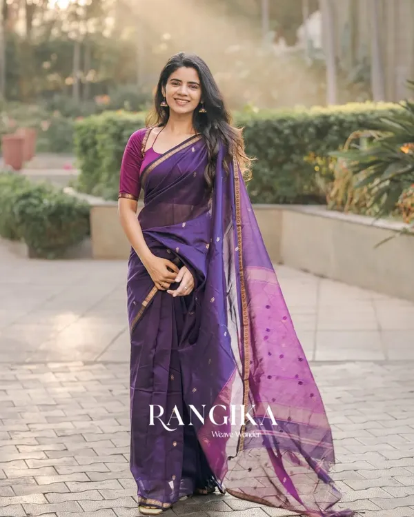 Purple_Premium_Cotton_Silk_Saree_With_Classy_Blouse_and_tassels