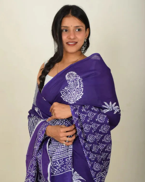 Purple_Color_1_-_Minute_Ready_to_Wear_Mulmul_Cotton_Saree_with_Blouse_Piece