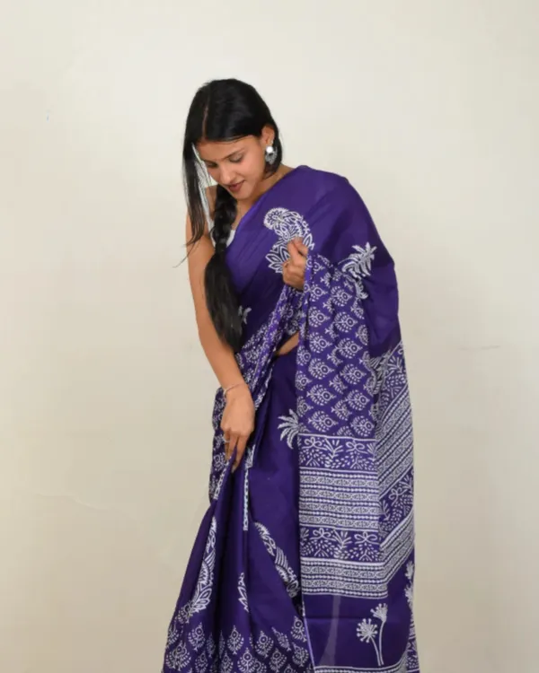 Purple_Color_1_-_Minute_Ready_to_Wear_Mulmul_Cotton_Saree_with_Blouse_Piece