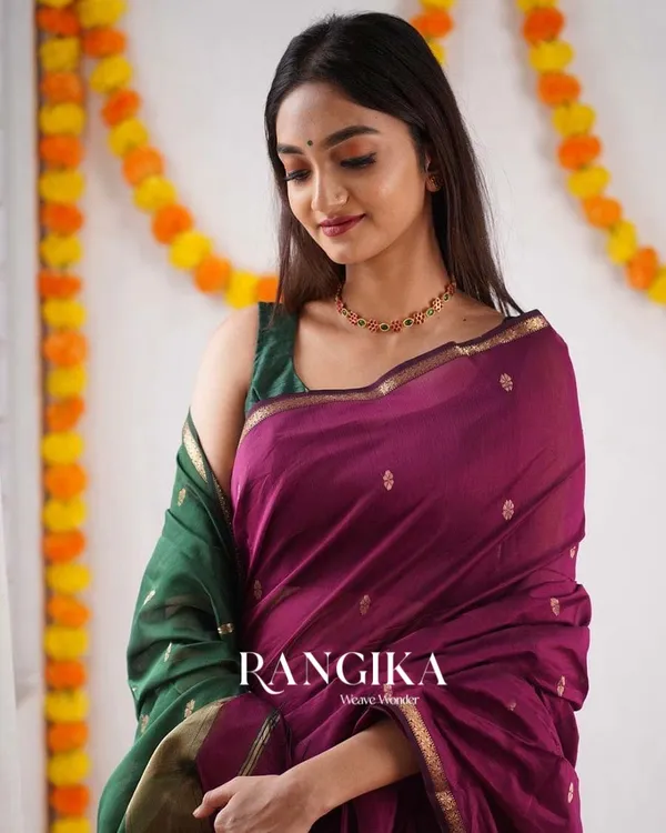 Pink_Color_Premium_Cotton_Silk_Saree_With_Classy_Blouse_and_tassels