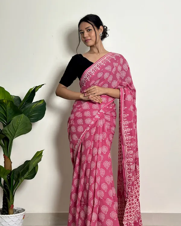 Pink__Color_1_Minute_Ready_To_Wear_Mulmul_Cotton_Digital_Printed_Saree_With_Pocket