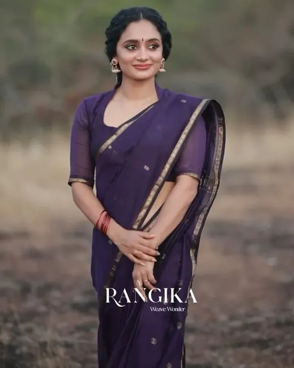Purple_Premium_Cotton_Silk_Saree_With_Classy_Blouse_and_tassels