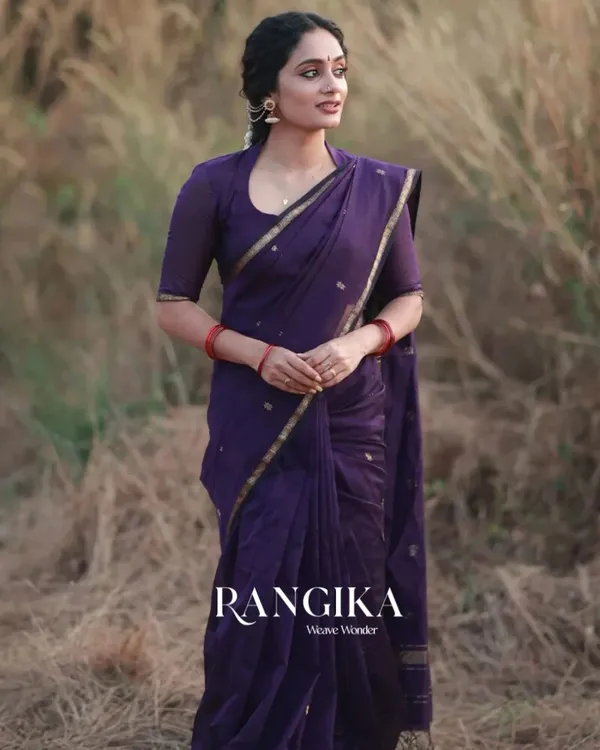 Purple_Premium_Cotton_Silk_Saree_With_Classy_Blouse_and_tassels