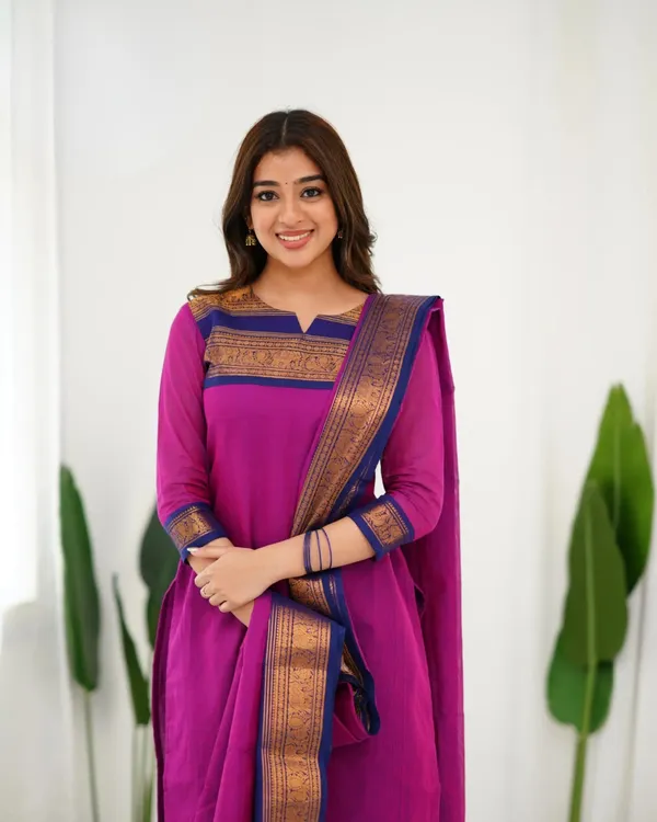 Purple_Cotton_Salwar_With_Dupatta_For_Women