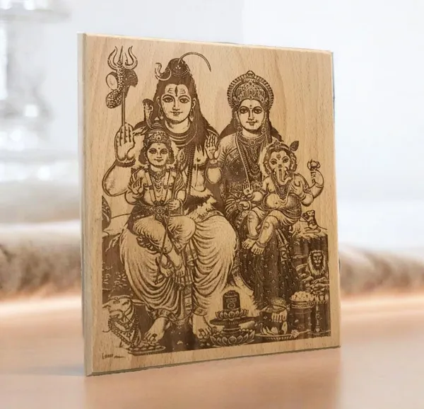 Engraved_On_Wood__Lord_Ganesha_Frame_For_Religious_&_Devotional