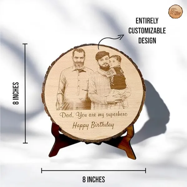 Customizable_Engraved_On_Wood_Photo_Frame_–_Round_Shape