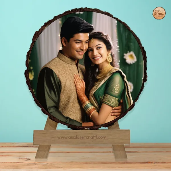 Customizable_UV_Printed_Photo_Frame_–_Round_Shape_|_Engraved_On_Wood
