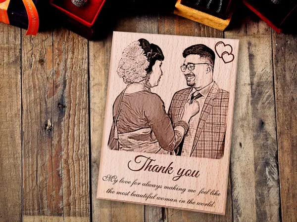 You_&_Me_Engraved_On_Wood_Love_Frame_For_Partner'S_Birthday