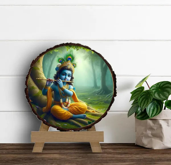 Divine_Krishna_Engraved_On_Wood_Art_For_Religious_&_Devotional