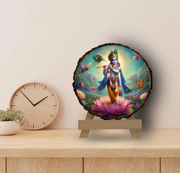 Divine_Krishna_Engraved_On_Wood_Art_For_Religious_&_Devotional