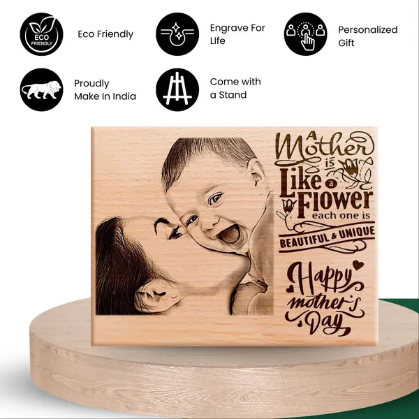 Best_Mom_Engraved_On_Wood__Frame_For_Mothers'_Birthday