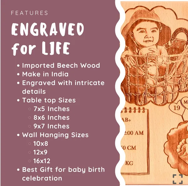 1St_Birthday_Baby_Engraved_On_Wood_Frame_For_1St_Birthday