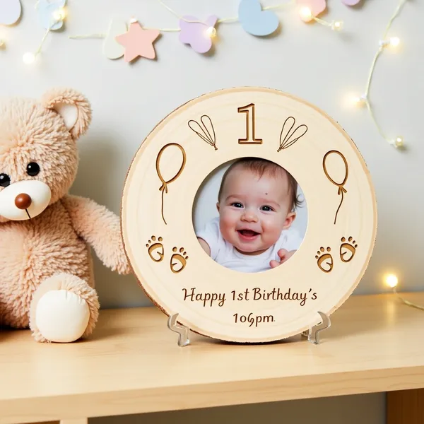 1St_Birthday_Baby_Engraved_On_Wood_Frame_For_1St_Birthday