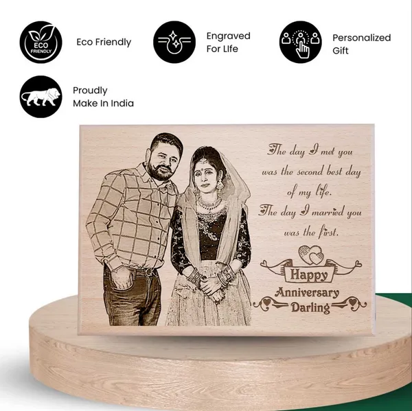 Customizable_Couple_Photo_Engraved_On_Wood_Frame_For_1St_Anniversary