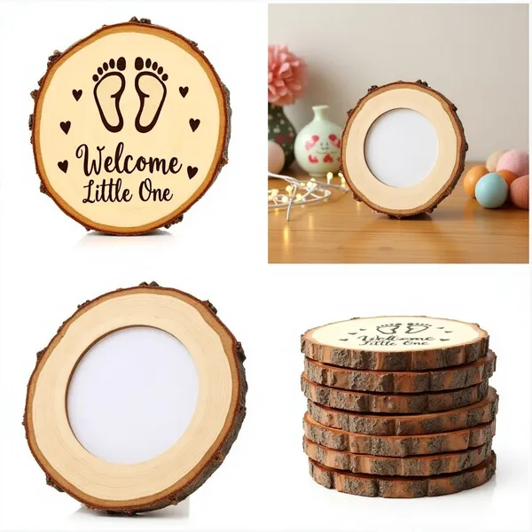 Newborn_Footprint_Engraved_On_Wood_Frame_For_1St_Birthday