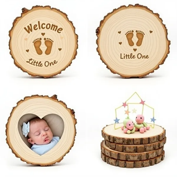 Newborn_Footprint_Engraved_On_Wood_Frame_For_1St_Birthday
