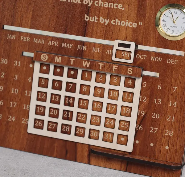 Customizable_Calendar_Engraved_On_Wood_Desk_Frame_For_For_Desk