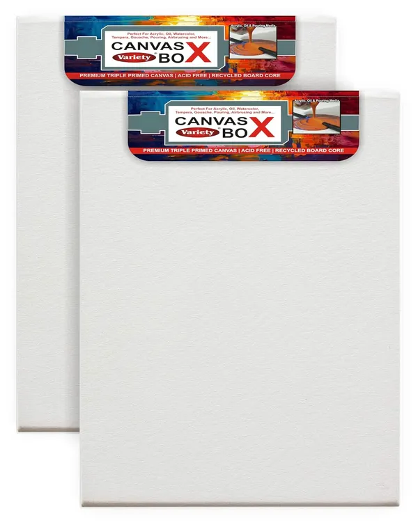 10_X_12_BOX_White_Pre_Box_Canvas_For_Painting_PACK_OF_2