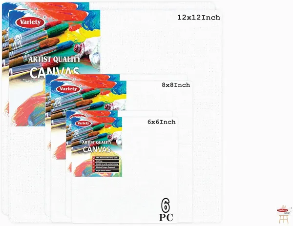 12x12,_8x8,_6x6_Inch_Cotton_Canvas_Board_for_Acrylic_Painting,_30x30_cm,_Medium_Grain_Triple_Primed_White_Color_Pack_of_6