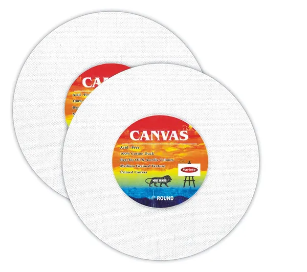 14"_Round_Canvas_Panel_White_Round_Canvas_Panel_Artist_Grade_Primed_Triple_Layer