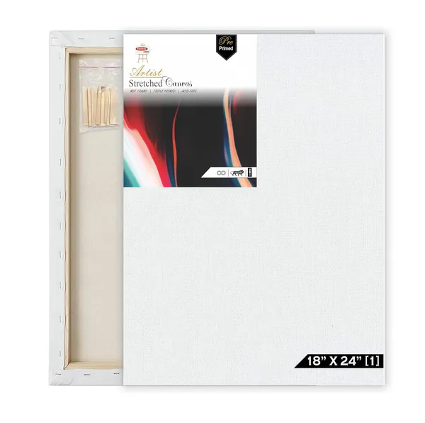 18X24_STRETCHED_WHITE_PRIMED_COTTON_PRE_STRETCHED_CANVAS_WITH_WOODEN_FRAME