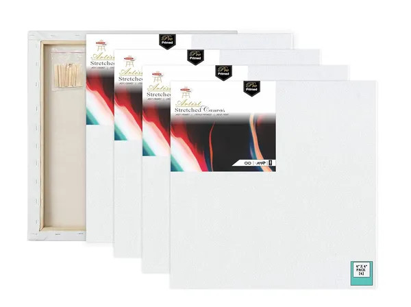 White_Pre_Stretched_Canvases_Pack_Of_4