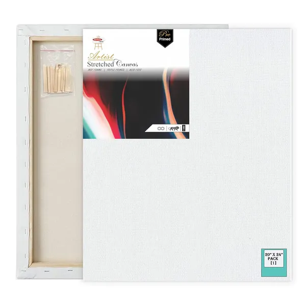 20X24_STRETCHED_WHITE_PRIMED_COTTON_PRE_STRETCHED_CANVAS_WITH_WOODEN_FRAME