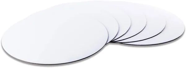3"_White_Round_Canvas_Panel_Artist_Grade_Primed_Triple_Layer_Pack_Of_4