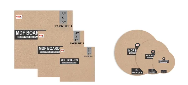 5X5,4X4,3X3_Inch_Square_And_4,3,2_Inch_Round_Mdf_Boards_For_Art_And_Craft_Wood_Mdf_And_3.5_mm_Thickness_Pack_Of_6
